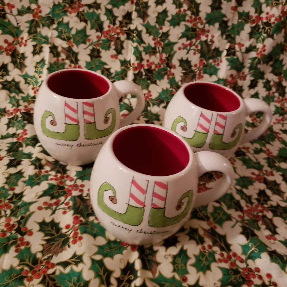 Rae Dunn elf feet mugs